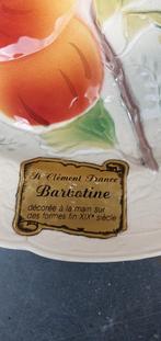 set barbotine schaal en bord perzik decor St Clement, Ophalen of Verzenden