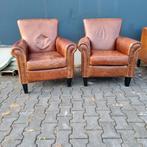 2 Chesterfield fauteuils klassiek bruin + GRATIS BEZORGING, Huis en Inrichting, Fauteuils, Chesterfield, Gebruikt, Leer, Ophalen of Verzenden