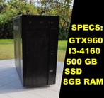 Desktop PC - 960 GTX - I3-4160, Computers en Software, Desktop Pc's, Gebruikt, Zelfgebouwde PC, 8 GB, Gaming