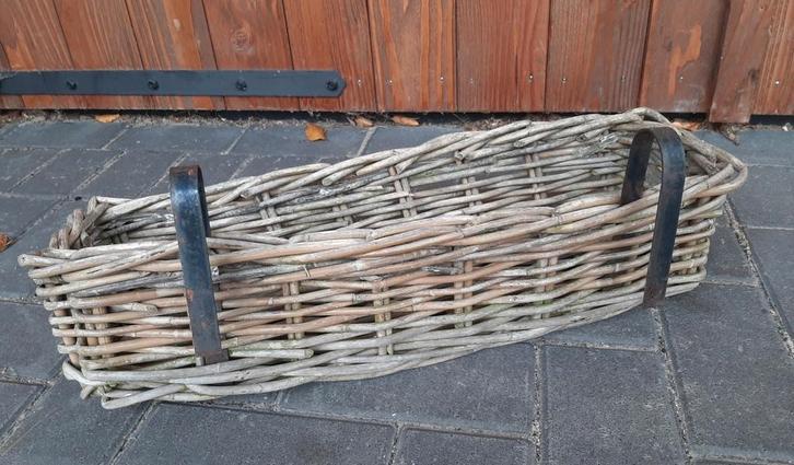 Rotan planten  bak met haken, Tuin en Terras, Bloembakken en Plantenbakken, Zo goed als nieuw, Balkon, Minder dan 30 cm, Rond