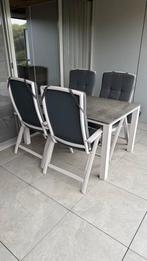 Mooie 4-persoons tuinset, Ophalen, 4 zitplaatsen, Eettafel, Aluminium