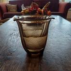 Antiek Art Deco persglas vaas Bruin, Antiek en Kunst, Antiek | Vazen, Ophalen of Verzenden