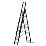 Altrexladder 3x12 treden, Doe-het-zelf en Verbouw, Ladders en Trappen, Ladder, Gebruikt, Opvouwbaar of Inschuifbaar, 4 meter of meer