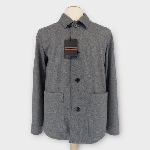 NIEUW Zegna Wol Harrington Jas 48 €2590, Kleding | Heren, Jassen | Winter, Nieuw, Maat 48/50 (M), Grijs, Ophalen of Verzenden
