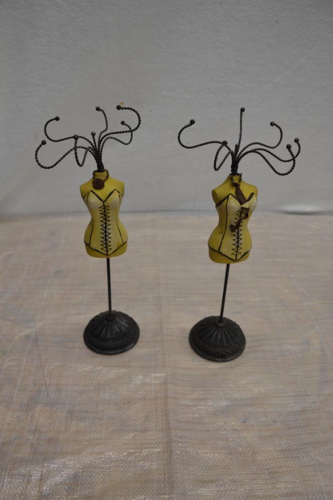 2 Vintage sieraden houders/staanders, Sieraden, Tassen en Uiterlijk, Antieke sieraden, Overige typen, Overige materialen, Ophalen of Verzenden