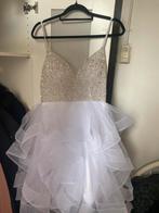 Trouwjurk/feestjurk  kort, Kleding | Dames, Trouwkleding en Trouwaccessoires, Trouwjurk, Wit, Ophalen of Verzenden, Zo goed als nieuw