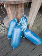 4 blauwe stootwillen/fenders., Watersport en Boten, Bootonderdelen, Ophalen, Gebruikt, Ankeren en Afmeren, Zeilboot of Motorboot