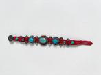ISHA ELAFI Rood 925 Zilver turquoise stenen armband, Ophalen of Verzenden, Zo goed als nieuw, Zilver, Zilver