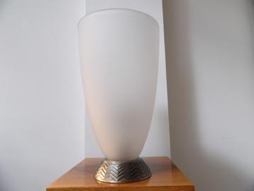 Art Deco Franse hoge Lamp, Metaal/Glas beschikbaar voor biedingen