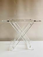 Jaren 80 plexiglas design bijzettafel, Verzamelen, Retro, Ophalen of Verzenden, Huis en Inrichting