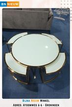 Ronde Salontafel Tempered Glass met kleine tafels - NIEUW, 50 tot 100 cm, Rond, Nieuw, Minder dan 50 cm