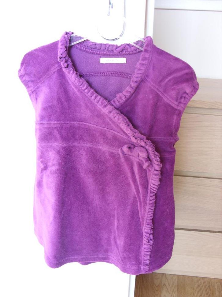 maat 74  Paarse overgooier jurkje, Kinderen en Baby's, Babykleding | Maat 74, Zo goed als nieuw, Meisje, Jurkje of Rokje, Ophalen of Verzenden