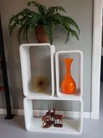 Set van 3 witte display kubussen - Retro jaren 60-70, Huis en Inrichting, Woonaccessoires | Wandplanken en Boekenplanken, Ophalen of Verzenden