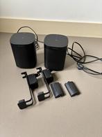 2x SONOS ONE (Gen 2) + MUURBEUGELS - ZWART, Ophalen, Zo goed als nieuw, Sonos, Minder dan 60 watt