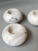 Natuurstenen vintage kandelaar waxinelichtje marmer edelstee, Ophalen of Verzenden, Zo goed als nieuw, Overige materialen, Minder dan 25 cm