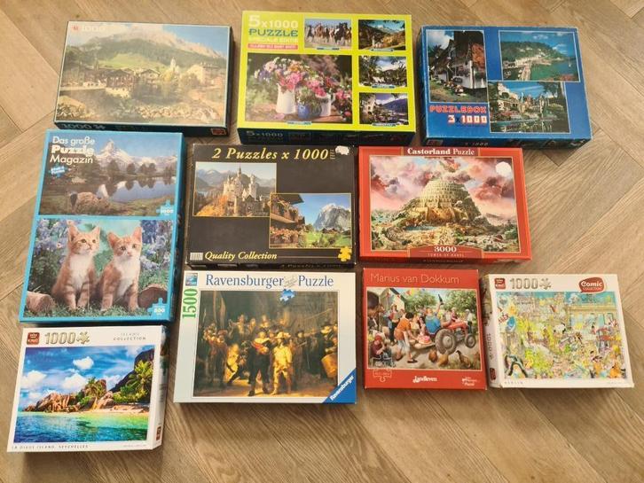 Puzzels, Hobby en Vrije tijd, Denksport en Puzzels, Gebruikt, Legpuzzel, Meer dan 1500 stukjes, Ophalen