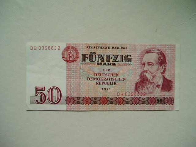 1211. DDR, 50 mark 1971VF Friedrich Engels., Postzegels en Munten, Bankbiljetten | Europa | Niet-Eurobiljetten, Verzenden, Duitsland