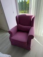 Paarse Fauteuil met Kussen, Huis en Inrichting, Ophalen, Gebruikt, Stof, 75 tot 100 cm