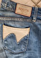 NOLITA JEANS SPIJKERBROEK HIPPIE FLOWER POWER MT 28, Blauw, W28 - W29 (confectie 36), Ophalen of Verzenden, Zo goed als nieuw