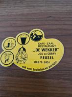 2974 Sticker Oude Reclame "De Wekker" Reusel, Ophalen of Verzenden, Gebruikt