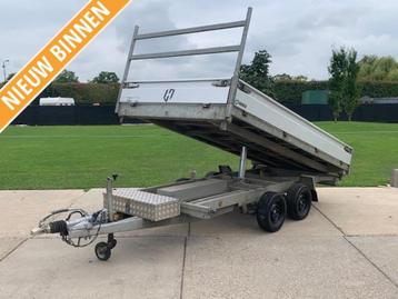 Henra 3 zijdige kipper TOPSTAAT 3500kg parabool aanhangwagen beschikbaar voor biedingen