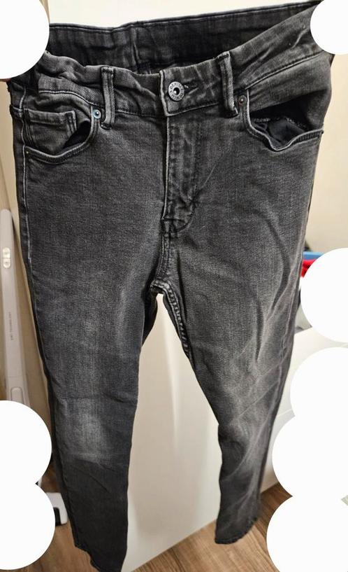Stoere zwarte H&M Skinny Fit broek, Maat:140, Kinderen en Baby's, Kinderkleding | Maat 140, Zo goed als nieuw, Jongen, Broek, Ophalen of Verzenden
