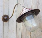 Klassieke koperen stallamp buitenlamp NIEUW, Verzenden, Nieuw, Glas