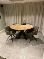 Eiken tafel met stoelen ( compleet set )