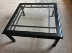 Erg mooi zwart/glas 'art deco' tafeltje (vintage), Huis en Inrichting, Tafels | Salontafels, Ophalen, 50 tot 100 cm, Glas, Art deco/vintage