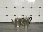 Antiek verzilverd Koffiepot theepot artdeco, Ophalen of Verzenden, Zilver