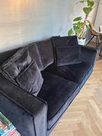 Bank Goossens zwart velours 2,5 zits, Ophalen, 150 tot 200 cm, Tweepersoons, 75 tot 100 cm
