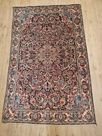 Vintage handgeknoopt perzisch tapijt sarough 197x126, Info@SlatsAntiek.nl, 100 tot 150 cm, Perzisch, Ophalen of Verzenden