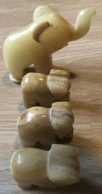 OLIFANTJES - 4 OLIFANTJES - ONYX, Antiek en Kunst, Ophalen of Verzenden