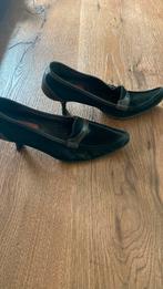 Goffredo Fantini Loafers - Maat 38 zwart suede metbruin leer, Ophalen of Verzenden, Gedragen, Instappers, Zwart