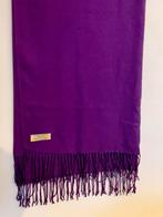 Pashmina paarse shawl 90% cashmere, Maat 42/44 (L), Ophalen of Verzenden, Zo goed als nieuw, Pashmina