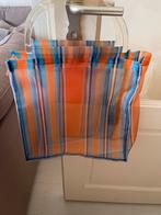 ZARA Mooie Vintage Look Shopper/Strandtas, Sieraden, Tassen en Uiterlijk, Ophalen of Verzenden, Zo goed als nieuw, Blauw, Shopper