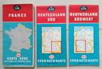 2x Esso wegenkaarten Duitsland + 1x Frankrijk 1962/1963, Boeken, Atlassen en Landkaarten, Gelezen, Frankrijk, 1800 tot 2000, Landkaart