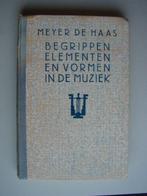 Begrippen, elementen en vormen in de muziek, 1938, Gelezen, Ophalen of Verzenden, Algemeen, Meyer de Haas