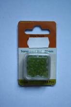 2 pakjes a 25 stuks glasparels transparant mat olijf 6 mm, Verzenden, Nieuw, Kraal
