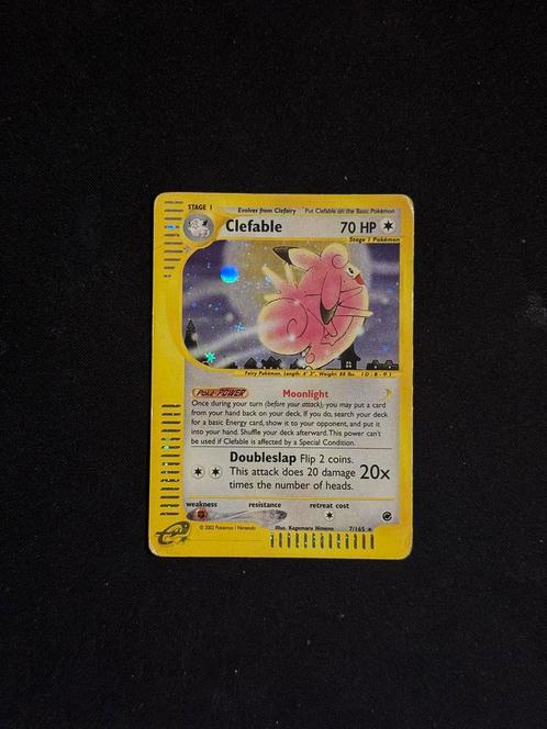 Clefable 7/165 Holo, Hobby en Vrije tijd, Verzamelkaartspellen | Pokémon, Zo goed als nieuw, Losse kaart, Ophalen of Verzenden