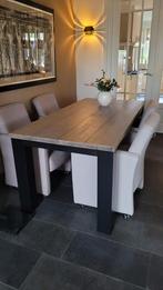 Eettafel massief eiken met afschroefbare poten, Ophalen, Rechthoekig, 50 tot 100 cm