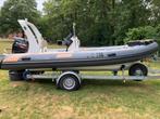 RIB boot 550 MET 115PK SUZUKI 4TAKT buitenboordmotor, Watersport en Boten, 70 tot 120 pk, Zo goed als nieuw, Benzine, Overige materialen