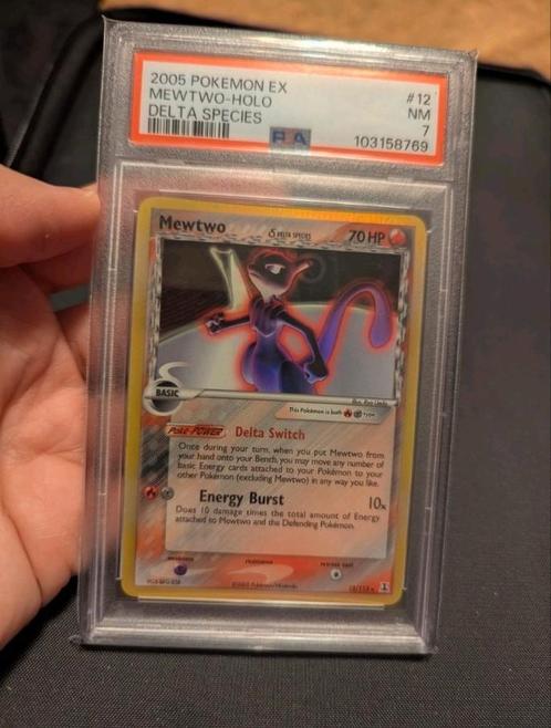Mewtwo δ Delta Species (DS 12) EX Delta Species PSA 7, Hobby en Vrije tijd, Verzamelkaartspellen | Pokémon, Zo goed als nieuw