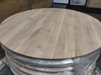 Ronde eiken tafelblad 140 cm inc verjongde rand, Huis en Inrichting, Tafels | Eettafels, Nieuw, Ophalen of Verzenden, Vijf personen of meer