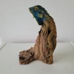 Handgemakte decoratie leguaan hagedis drijfhout boomstronk, Ophalen of Verzenden, Zo goed als nieuw, Reptiel of Amfibie, Beeldje of Figuurtje