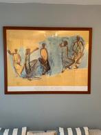 Vrolijk schilderij met prachtige pastel tinten, Antiek en Kunst, Kunst | Schilderijen | Abstract, Ophalen of Verzenden