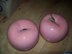 2 Grote  Appels roze/parelmour, Ophalen of Verzenden, Zo goed als nieuw
