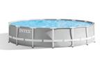 Intex prism frame zwembad 457 x 107 (grijs), Ophalen, 80 tot 120 cm, Rond, 300 cm of meer