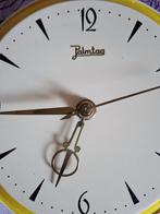 Vintage Originele Jacob PALMTAG Industriële klok lichtgeel, Ophalen of Verzenden, Gebruikt, Analoog, Wandklok