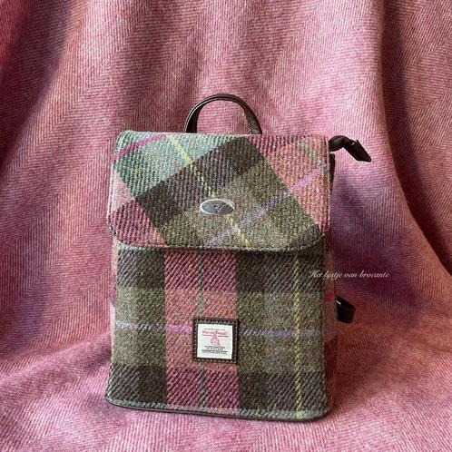 Harris Tweed mini rugzak MacLeod  pink, Sieraden, Tassen en Uiterlijk, Tassen | Rugtassen, Nieuw, 25 tot 40 cm, Ophalen of Verzenden
